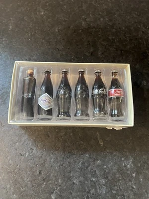 Evolution Of The Coca Cola Contour Bottle 1998 Mini Set (6) Vtg Coke 1899 - 1986