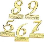 CRILSTYLEO 5Pcs Self Adhesive Door Numbers for House and Mailbox Shiny Decorative Address Numbers Modern Corridor Identification Easy Installation for Walls and Doors