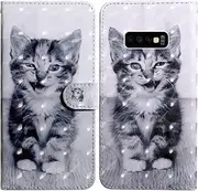 Compatible with Samsung Galaxy S10e Case, Mobile Phone Case for Samsung S10e, Leather Wallet Magnetic Wallet Shockproof Case Protective Leather Flip Case Cover (Cat 4)