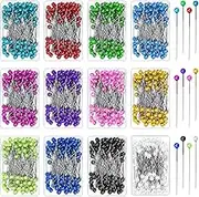 Rustark 1200Pcs Sewing Pins Colored Ball Head Straight Pins Assortment Kit, 1.6 Inch Long Quilting Pins Pearl Ball Head Straight Positioning Pins for DIY Craft Dressmaker Fabric Sewing Decorations