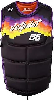 Jet Pilot Baller Reversible Outdoor Activity Vest - Red, Boys' Extra Small, Quilted, Summer, Fitted, Hook & Loop Closure, Point Collar, Unlined, Powersports Enthusiasts