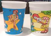 Complete Set of 2, Vintage Ronald McDonald/GRIMACE Collector Cups - BRAND NEW!!