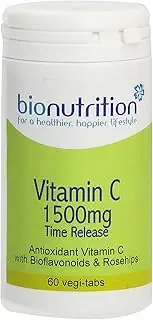 Vitamin C 1500mg Time Release - Antioxidant Vitamin C with Bioflavonoids - 60 vegi-tabs