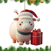 Goat Ornaments for Tree,Acrylic Tree Ornaments - Family Tree Decor Decorations Animals Buniq