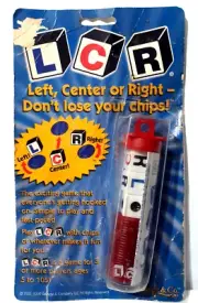New LCR LEFT CENTER RIGHT Dice Family Game ~5 & Up 2009 New