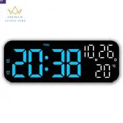 LED Digital Clock Temperature Date Week Display Desktop Clock 3 Level Brightness
