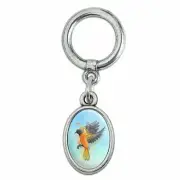 Baltimore Oriole Watercolor Bird Shoe Shoelace Oval Charm Jewelry