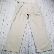 Dockers WOMENS SIZE 33 Orginal Khaki Pleated High Rise Wide Leg Pants Minimalist