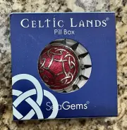 New Sea Gems Celtic Lands Knot Ring Red Enamel Pill Box