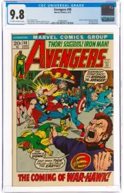 1972 The AVENGERS #98 BARRY WINDSOR-SMITH ART-COVER CGC 9.8 OWWHITE PAGES