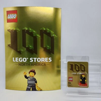 LEGO 46AB8 100th North America Stores Minifigure Brick & Poster - NEW