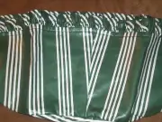 Longaberger Bread Basket Liner - Hunter Green Stripe