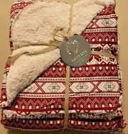 Artemis Velveteen Berber Throw/Blanket/ Reversible/ Christmas Patterns/#6