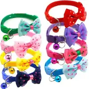 6PC Bow Tie Cat Dog Kitten Collar with Breakaway Safety Release Buckle 19-32cm