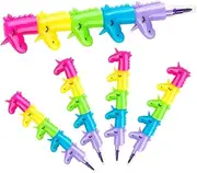 Angoily 4pcs Colorful Buildable Crayons with Animal Horse Design for Engaging Art Supplies for Creative Drawing Smooth Application for Party Favors and Playtime Activities