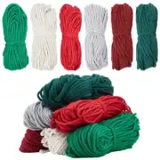 3mm*197Yards Natural Macrame Cord Christmas Color Macrame Rope Pure Cotton Co...