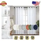 Chic 78” White Linen Curtains with Grommet Top, Light Filtering for Modern Homes