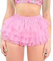[LittleForBig] Women's Ladies Soft Mesh Underwear Comfortable Hipster Briefs Ballerina Tutu Skirted Panties