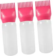 EPIGEIST 3pcs Hair Dye Applicator Bottle with Root Comb Precise Scalp Oil Dispenser for Salon and Home Use Versatile Tool for Hair Treatment and Coloring