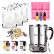Leerie SMK500 Soap Making Kit for Adults with 1.6 Lb Glycerin Soap Base, Soap...