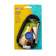 Nuby Handy Hook - Black Aluminum with Charcoal Foam - Shopping Cart & Stroller