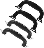 JEWEDECO 4pcs Vintage PU Luggage Handle Replacement Comfortable Grip Suitcase Handle for Toolboxes Handbags Stylish Durable Case Grip for Travel DIY Projects