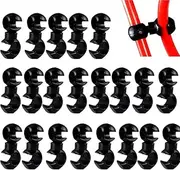 WDHHNP 20PCS Bike Cable Clips Plastic Bicycle brake cable clips Rotating S-Hook Clips Bike MTB Brake Gear Housing Fixing Holder Guide S Style Buckle Clips