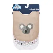 Big Softies 3 Pack Bibs, Koala