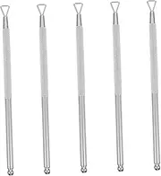 Healeved 5pcs Stainless Steel Cuticle Remover Set Nail Art Tools Cuticle Pusher and Peeler Scratch off Tool for Tickets