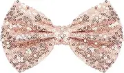 [Neptniopllab] Rose Gold Bow Tie for Men Shiny Sequin Bow Tie Sparkling Pre-Tied Bowtie Glitter Christmas Birthday Party Fancy Dress, Rose Gold
