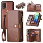 Detachable Zipper Wallet Case For Samsung Galaxy A55 A54 A32 A15 Leather Cover