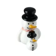 Glass Snowmen Friends Christmas Ornament