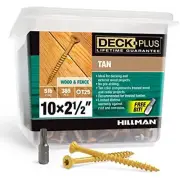 Deck Plus Wood Screws, Tan Exterior Screws, #10-2.5�, 5lb Box, 48416