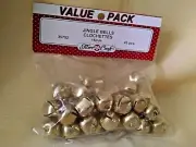 JINGLE BELL LOT 45 NEW SEALED VALUE PACK FIBRE CRAFT 16MM GOLD 35752 TAIWAN.
