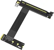 Daiilg M.2 NGFF Key M to PCI-E 16x Graphics Card Riser Adapter Card, Nvme to PCI-Express 16X Extension Cable(Right Direction)