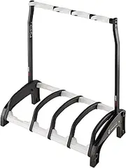 K&M Konig & Meyer 17534.016.00 Guardian 3+1 Guitar Stand | Holds 4 - One Acoustic/Three Electric Guitars Rack-Style | Protective Supports | Space Saver | Adult/Youth Musicians | Black/Translucent f