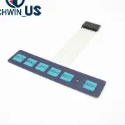 2PCS 1x6 Matrix Array 6 Key Membrane Switch Keypad Keyboard 1*6 Keys with LED