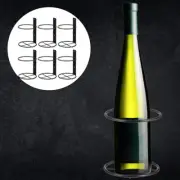 6 Pcs Wine Rack Office Metal Wall Mounted Display Bottle Holder for Table