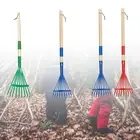 Leaf Rake with Long Handle Detachable Yard Rake Leaves Rakes 9 Tines Garden Rake