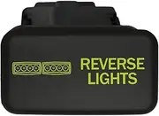 12V 3A ON-OFF Horizontal Push Switch 826SNG Laser etched REVERSE LIGHTS dual LEDs in LIGHT GREEN For Toyota Hilux LandCruiser 70 100 Kluger Prado 120 HiAce FJ Cruiser and more