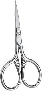 BATHVEVE Stainless Steel Beard Scissors for Men Precision Trimming Shears for Facial Hair Grooming Resistant Silver Design for Beard Care Styling