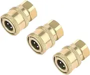 Awpeye 3 Pack Pressure Washer Coupler, Quick Connect Fittings 1/4 Inch Quick Coupler Female NPT Socket