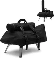 NOELIFE Ooni Karu 12 Pizza Oven Cover with Chimney Bag, Waterproof, Outdoor, Black, Buckle Strap