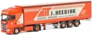 WSI 1:50 Scale Scania R Highline CR20H Curtain Side Trail Heebink
