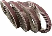 50 Pack 330mm x 10mm Sanding Belts, Aluminum Oxide Sanding Belt, Belt Sander Tools for Metal Polishing 60/80/100/120 Grits