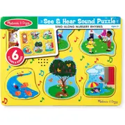 Melissa & Doug Sing-Along Nursery Rhymes 1 Song Puzzle 6pc Kids Play Toy 2+