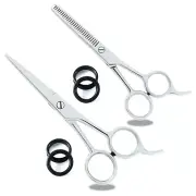 PROFESSIONAL JAPANESE HAIR CUTTING+THINNING SCISSORS BARBER SHEARS SET 6"