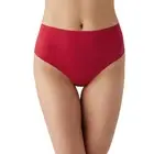 b.tempt'd Women's Hi Waist Thong Haute Red Nylon Blend, Large