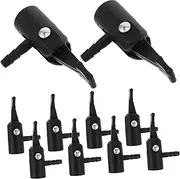 GRADENEVE Air Compressor Air Hose Adapter Car Tire Pump Chuck Type Inflation Nozzle Set Sturdy Plastic for Bicycle