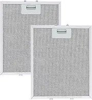 Mivanta 2 Pcs Cooker Hood Filter Replacement, 320x260mm Cooker Hood Filter Metal Fit for Many Brand of Cooker Hood, Extractor Fan Vent, Universal Cooker Hood Filter for Compatible with AG600SS